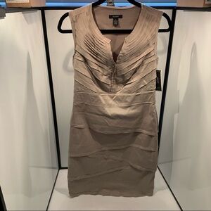 Alfani Dress Adult Size 4 Tan Sleeveless Sheath Women